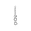 Créole Unitaire Ancelin Rondes Argent Blanc Oxyde De Zirconium