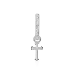 Créole Unitaire Ancelin Rondes Argent Blanc Oxyde De Zirconium