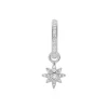 Créole Unitaire Ancelin Rondes Argent Blanc Oxyde De Zirconium