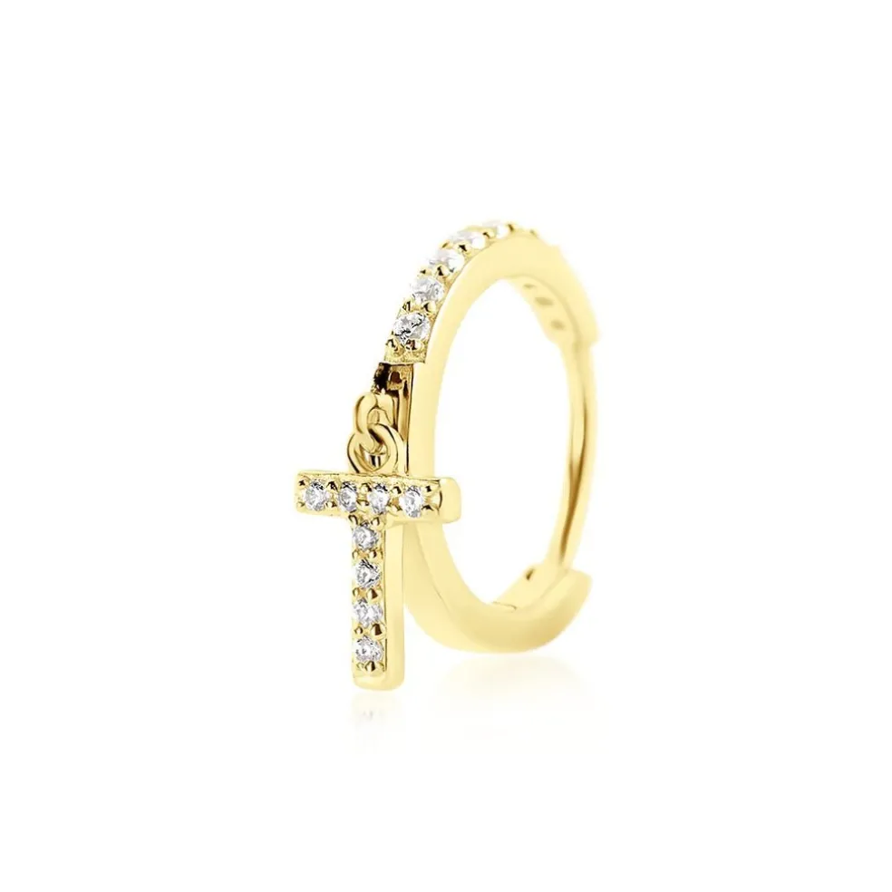 Créole Unitaire Léria Or Jaune Oxydes De Zirconium