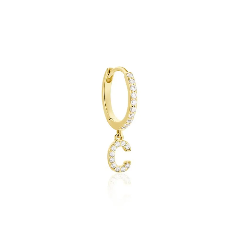 Créole Unitaire Léria Or Jaune Oxydes De Zirconium
