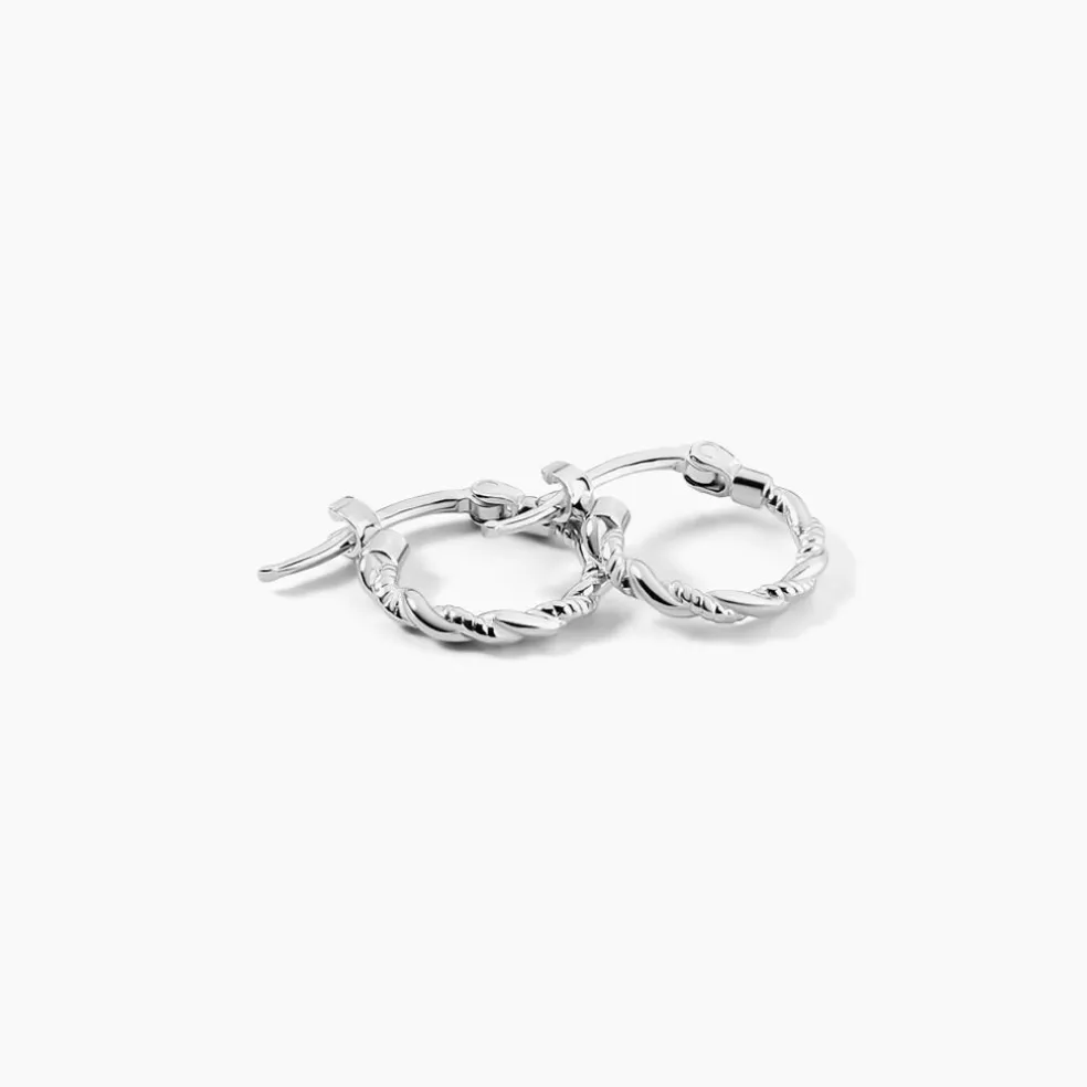 Créoles Anastasia Argent Blanc