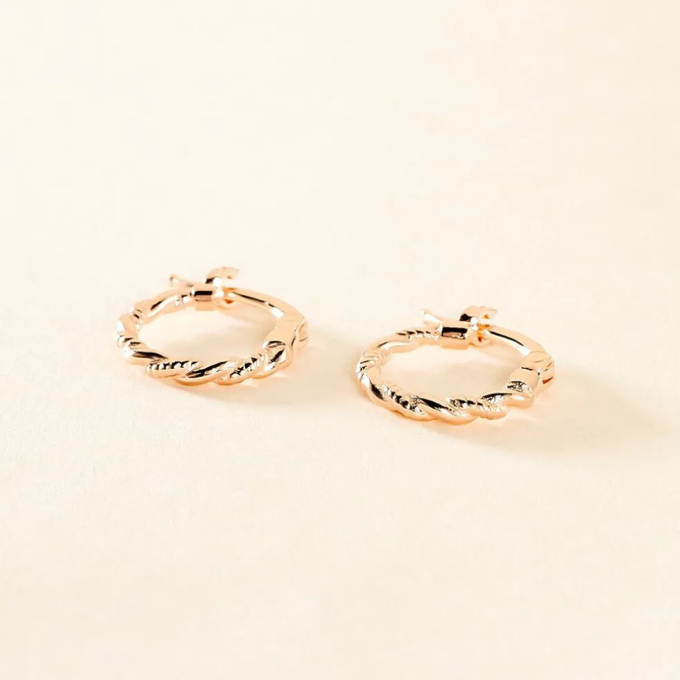 Créoles Anastasia Argent Rose