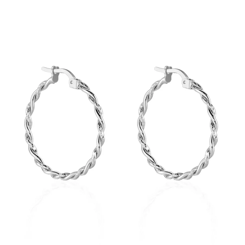 Créoles Argent Blanc Abie
