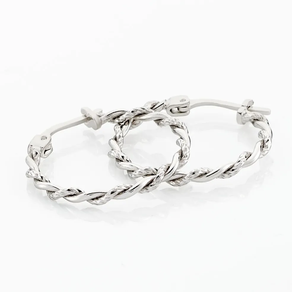 Créoles Argent Blanc Abie