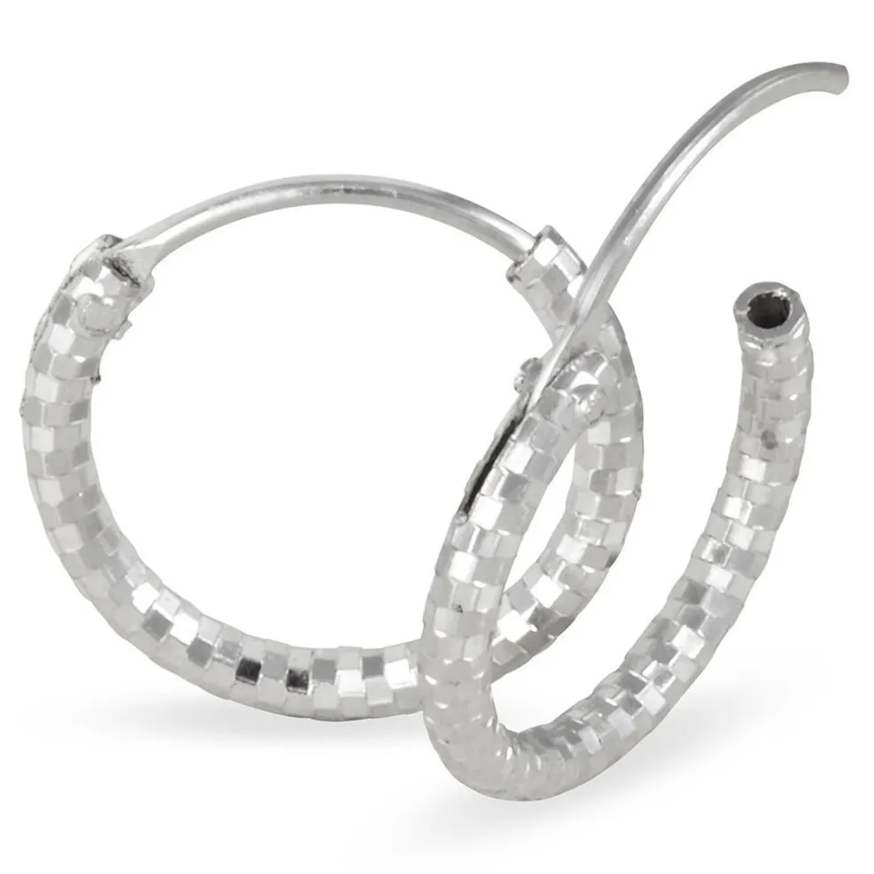 Créoles Argent Blanc Agathe