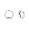 Créoles Argent Blanc Agnese