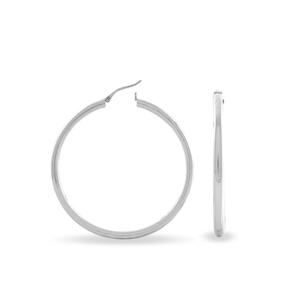 Créoles Argent Blanc Anne