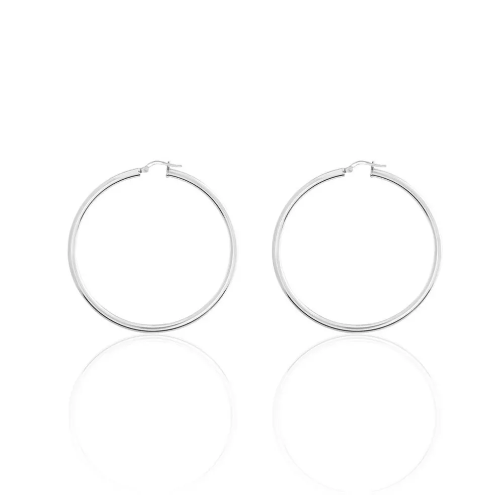 Créoles Argent Blanc Anne