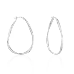 Créoles Argent Blanc Charlie