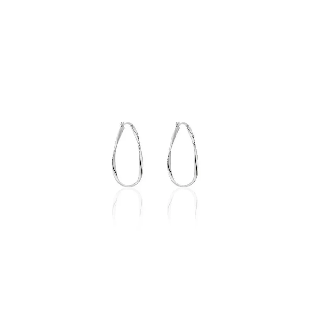 Créoles Argent Blanc Charlie