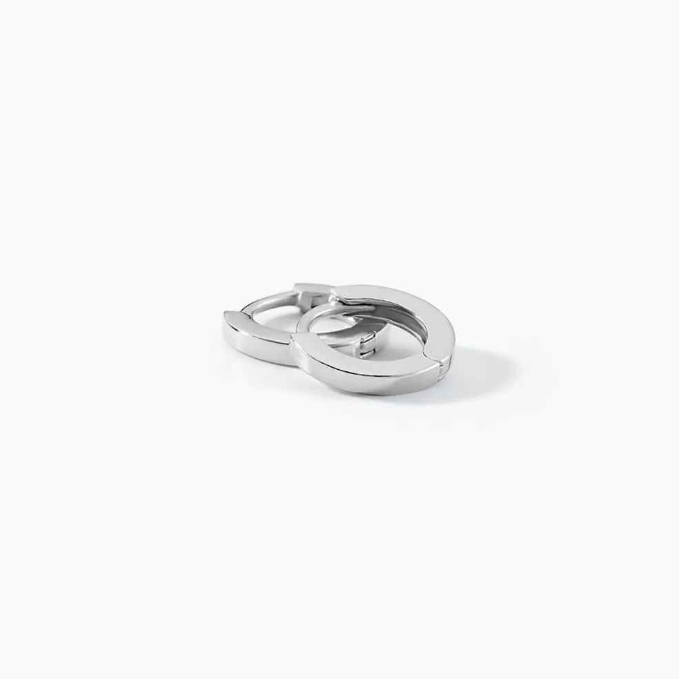 Créoles Argent Blanc Eleanora