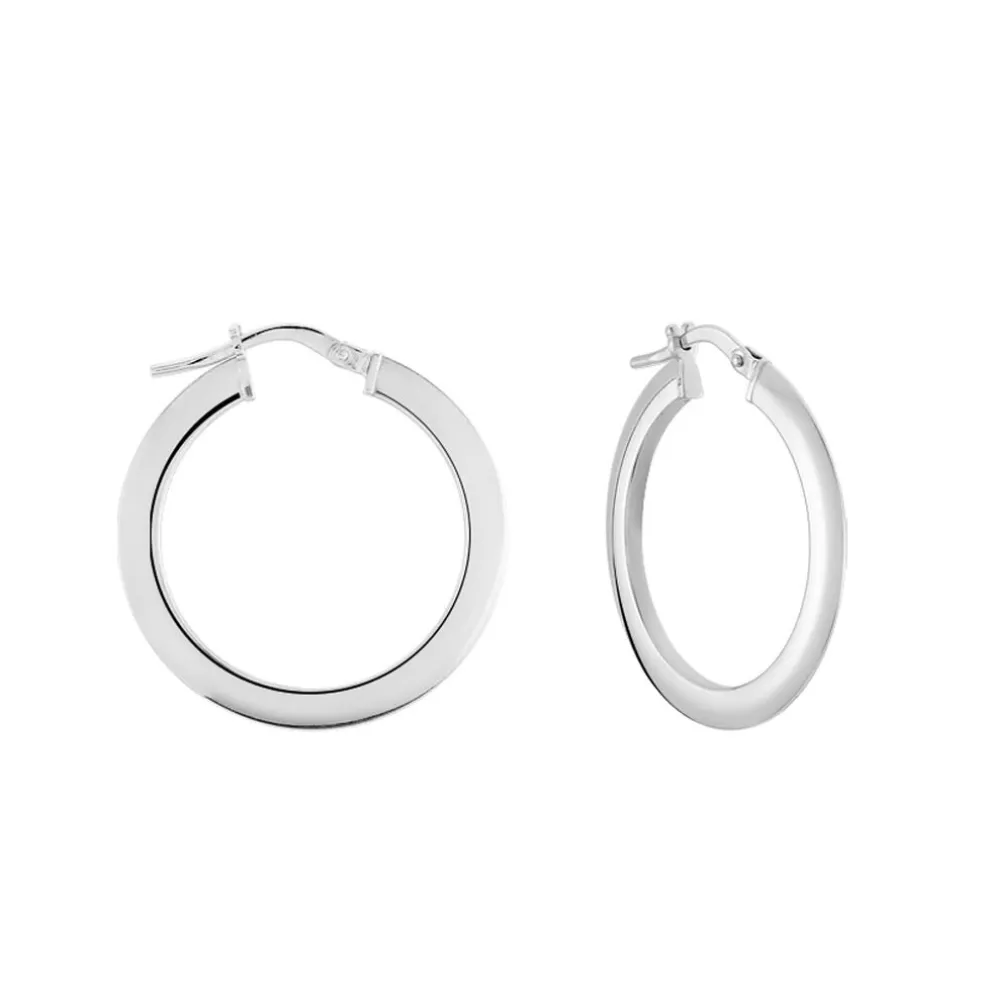 Créoles Argent Blanc Hally