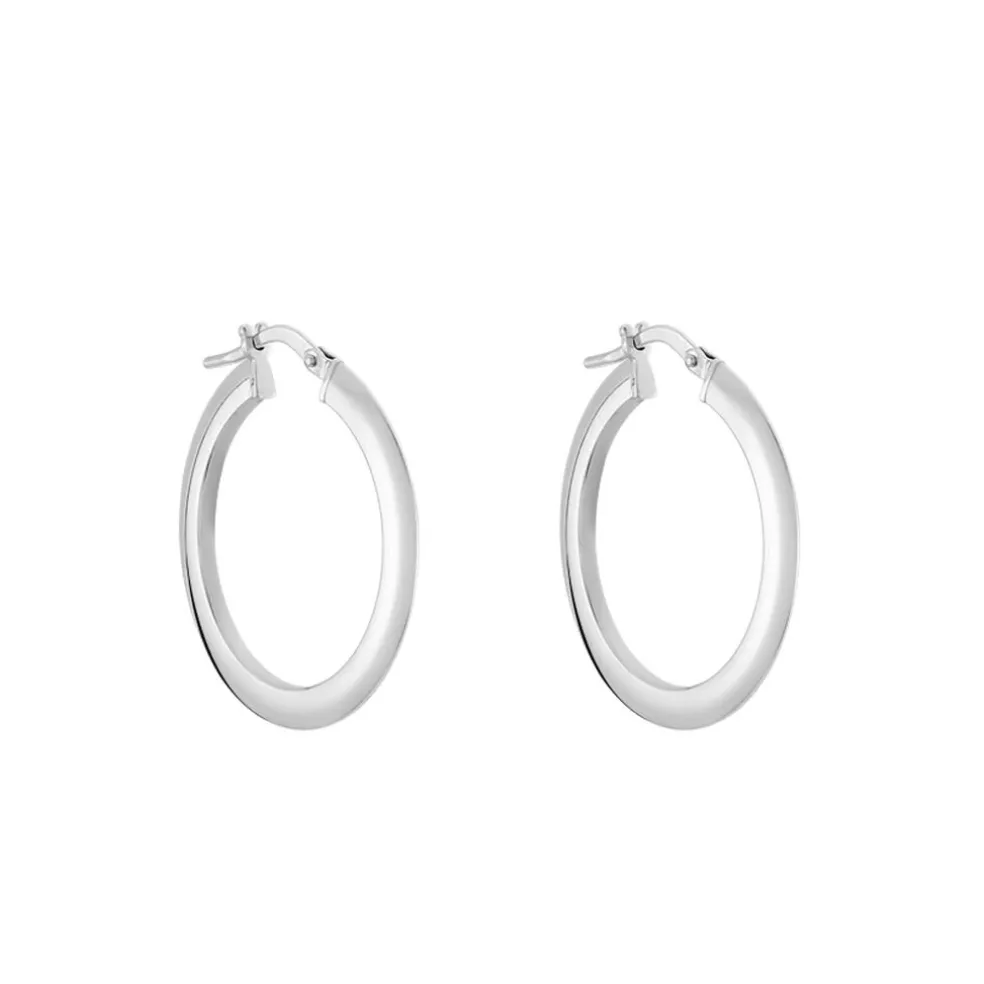 Créoles Argent Blanc Hally