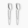 Créoles Argent Blanc Ibai Oxydes De Zirconium
