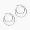 Créoles Argent Blanc Marjorie