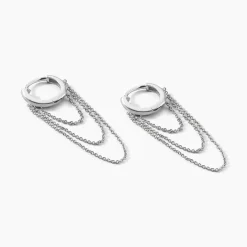 Créoles Argent Blanc Nissa