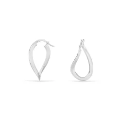Créoles Argent Blanc Olivia