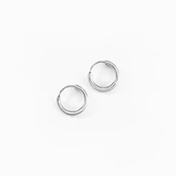 Créoles Argent Blanc Olympia