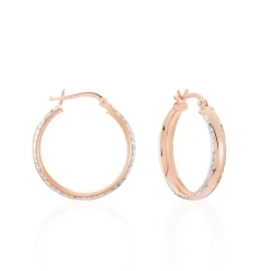 Créoles Argent Rose Ava