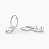 Créoles Baroque Party Argent Blanc Oxyde De Zirconium