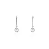 Créoles Bastiano Rondes Argent Blanc Oxyde De Zirconium