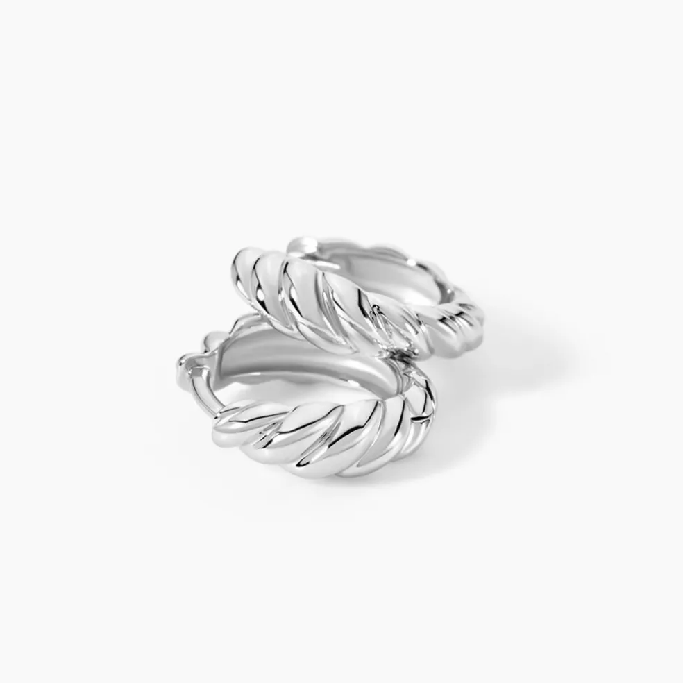 Créoles Bellinda Argent Blanc