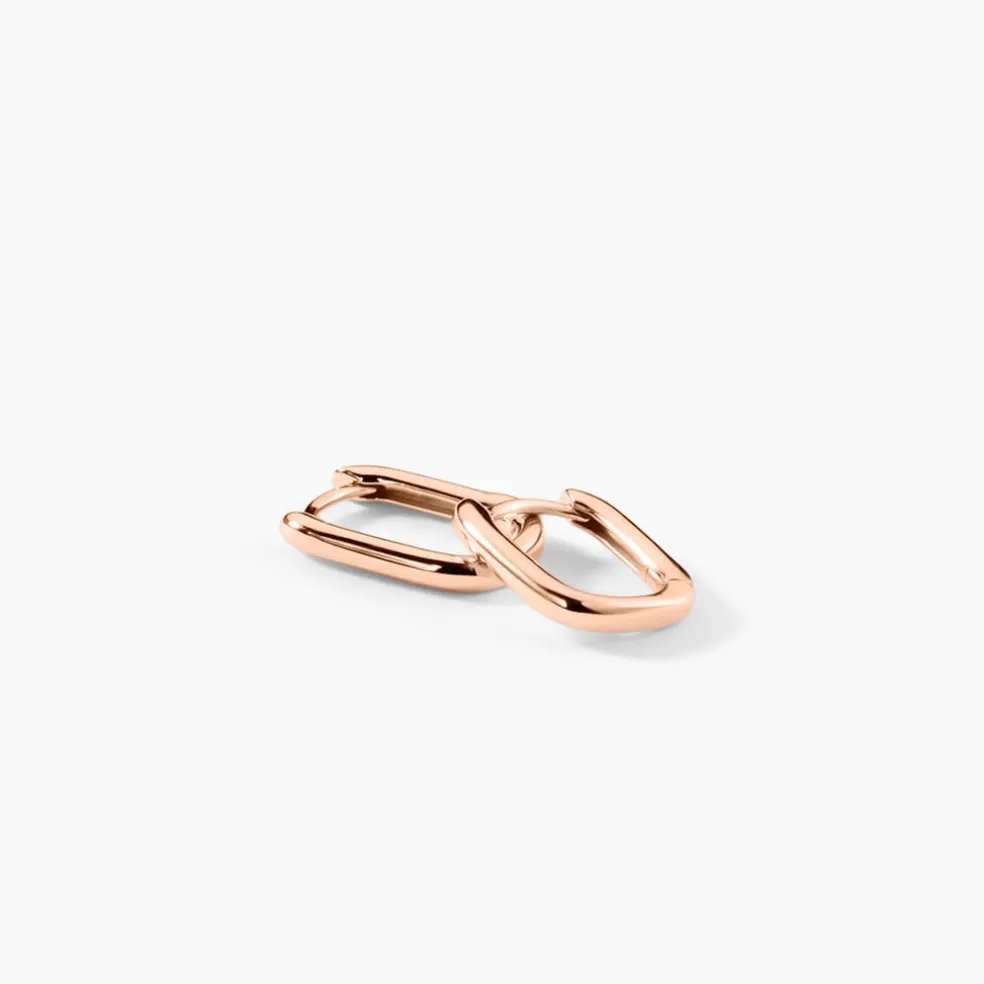 Créoles Carlyn Argent Rose