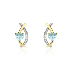 Créoles Clothilde Or Jaune Topaze Oxyde De Zirconium