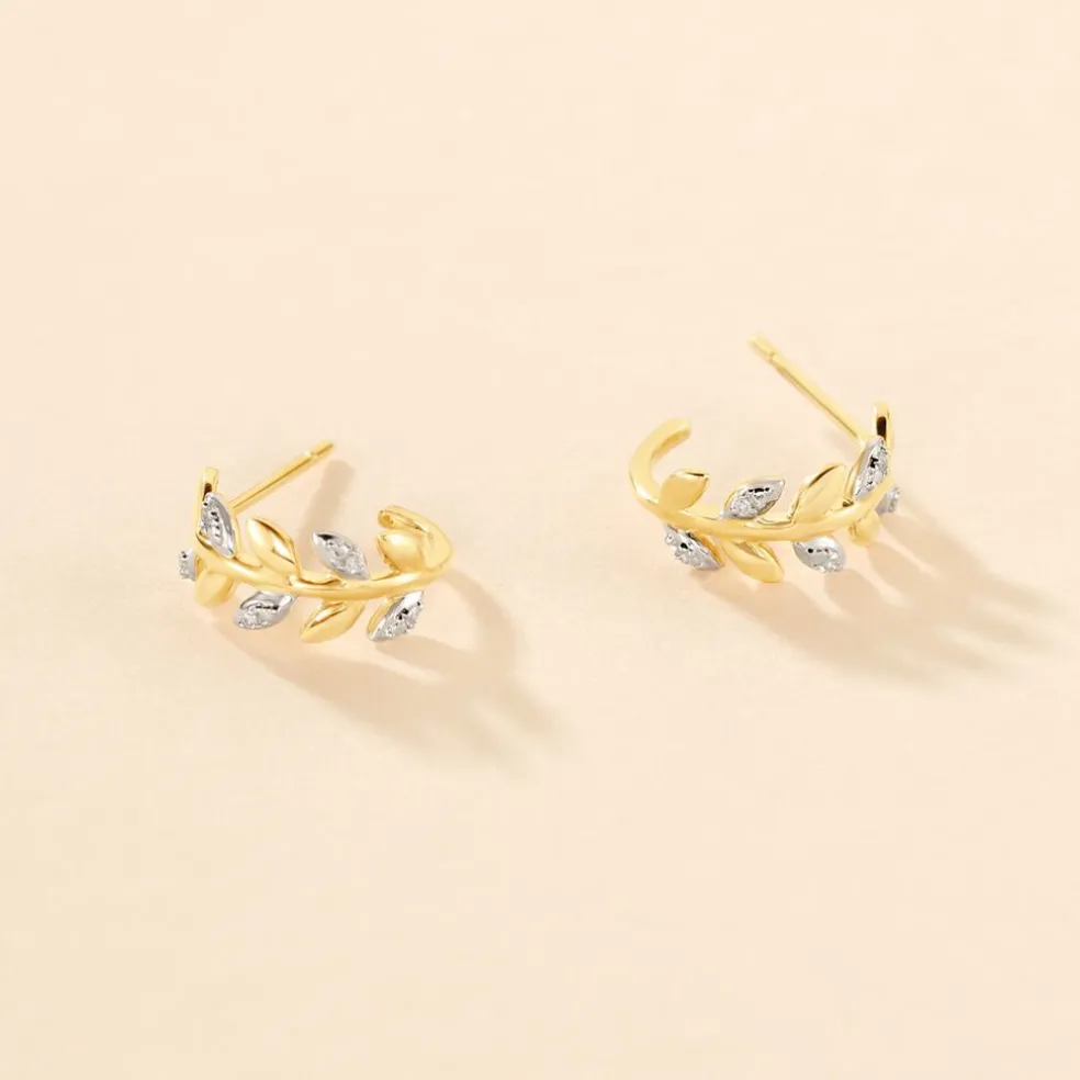 Créoles Emelyne Or Jaune Diamant