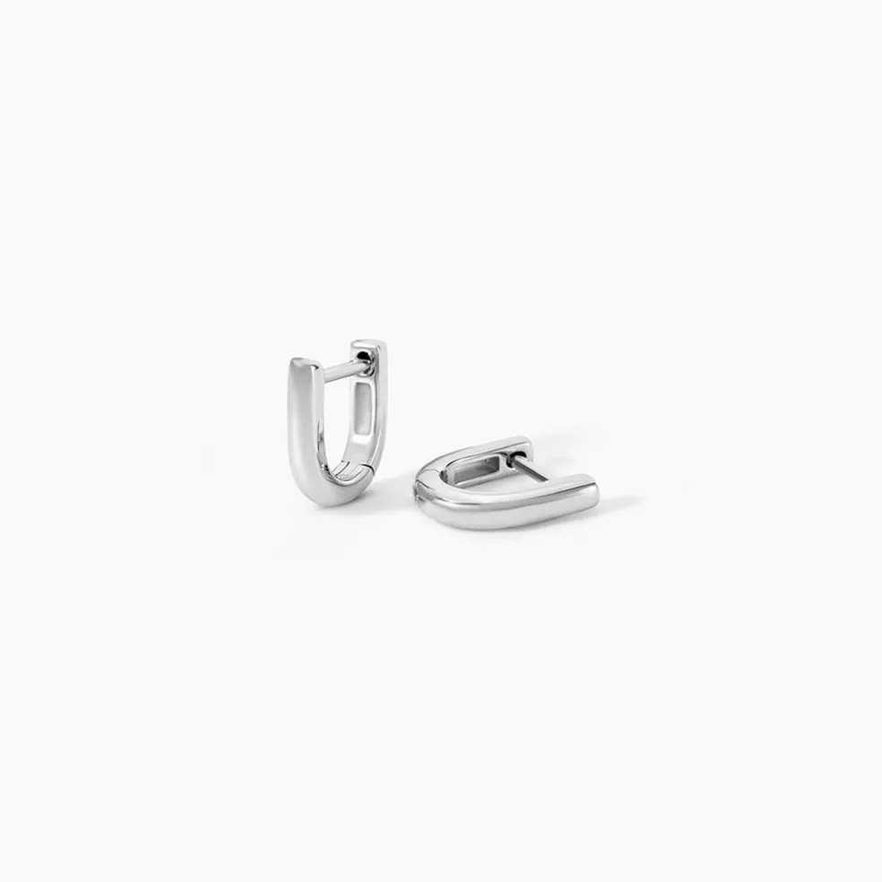 Créoles Fillipa Argent Blanc