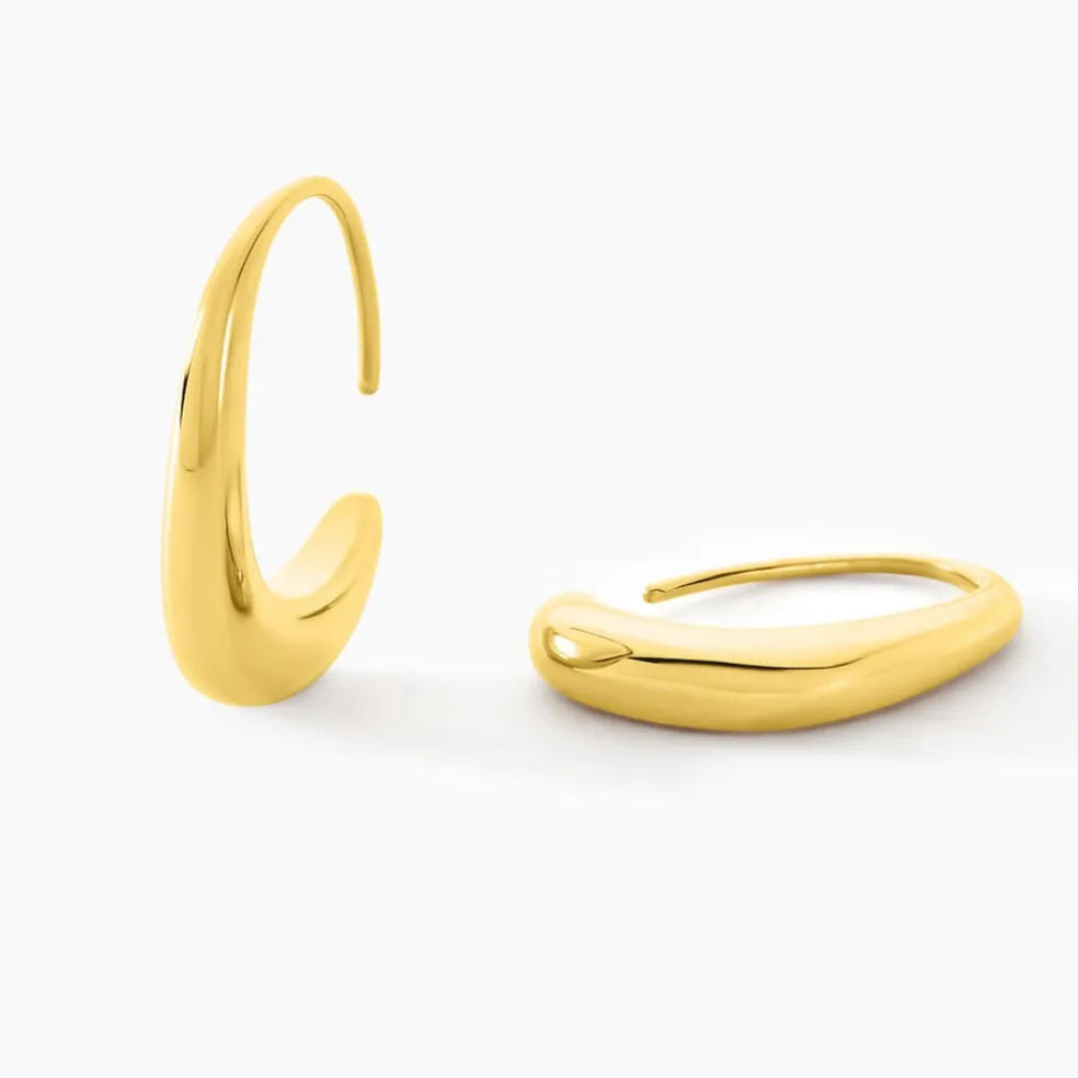Créoles Gold Aura Acier Jaune