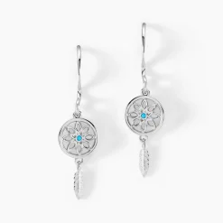 Créoles Islene Argent Blanc Oxyde De Zirconium