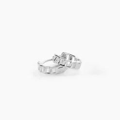 Créoles Linkki Argent Blanc