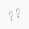 Créoles Lisenn Argent Blanc Oxyde De Zirconium