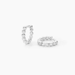 Créoles Louisette Argent Blanc