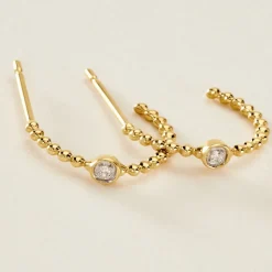Créoles Pearly Effect Or Jaune Diamant