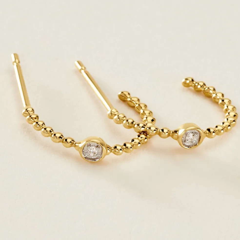 Créoles Pearly Effect Or Jaune Diamant