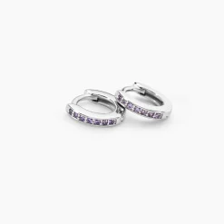 Créoles Rio Argent Blanc Oxyde De Zirconium