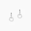 Créoles Riva Argent Blanc Oxyde De Zirconium