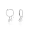 Créoles Shehla Argent Blanc Perle De Culture Oxyde De Zirconium