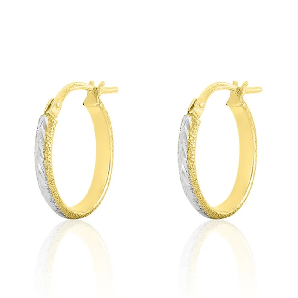 Créoles Sterala Or Jaune Strass