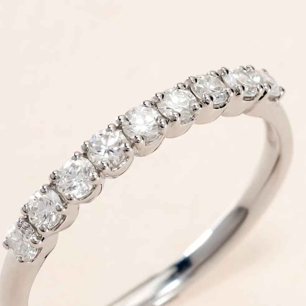 Demi Alliance Hera Platine Blanc Diamant
