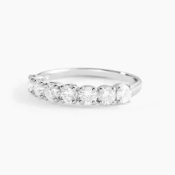 Demi-alliance Eloisa Or Blanc Diamants Synthétique