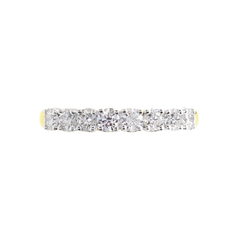 Demi-alliance Or Jaune Eloisa Diamant Synthetique