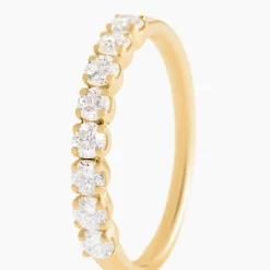 Demi-alliance Or Jaune  Eloisa Diamant Synthetique
