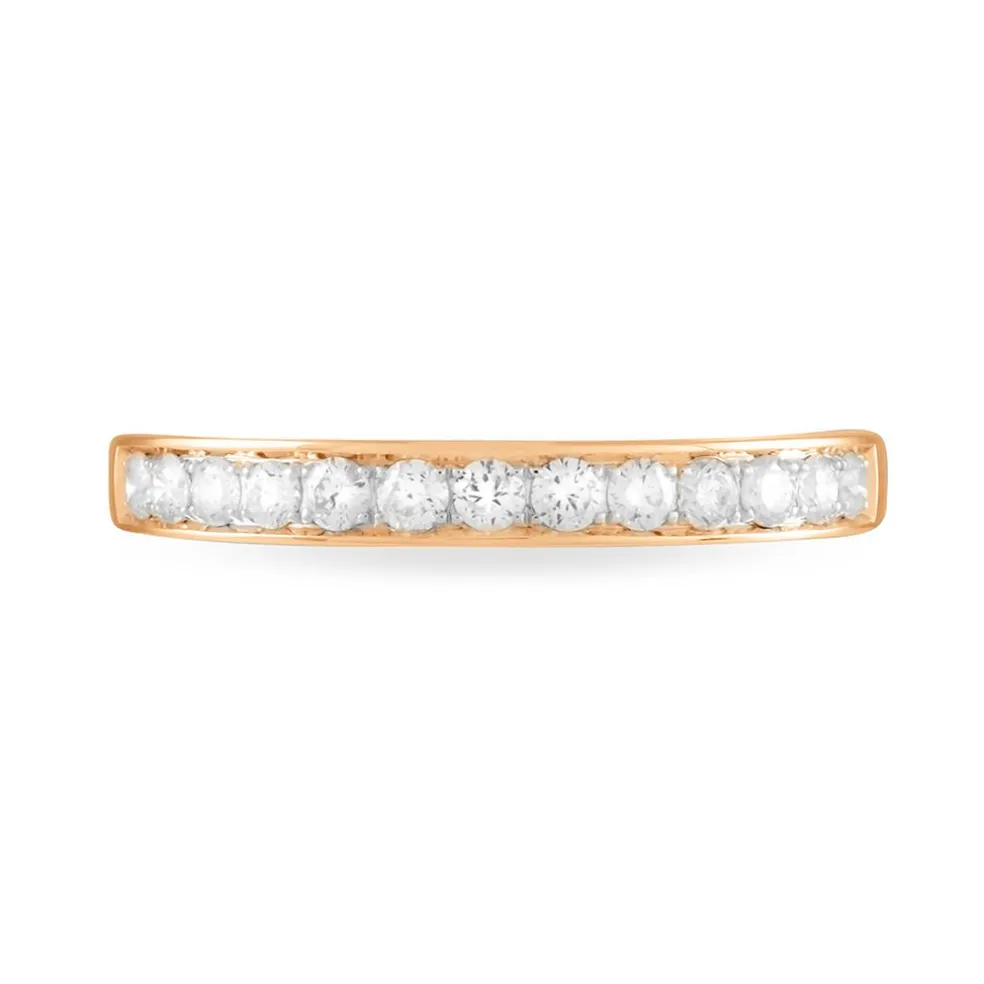 Demi-alliance Or Rose Rhea Diamants