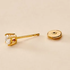 Fermoir Boucle D'oreille Securite Or Jaune