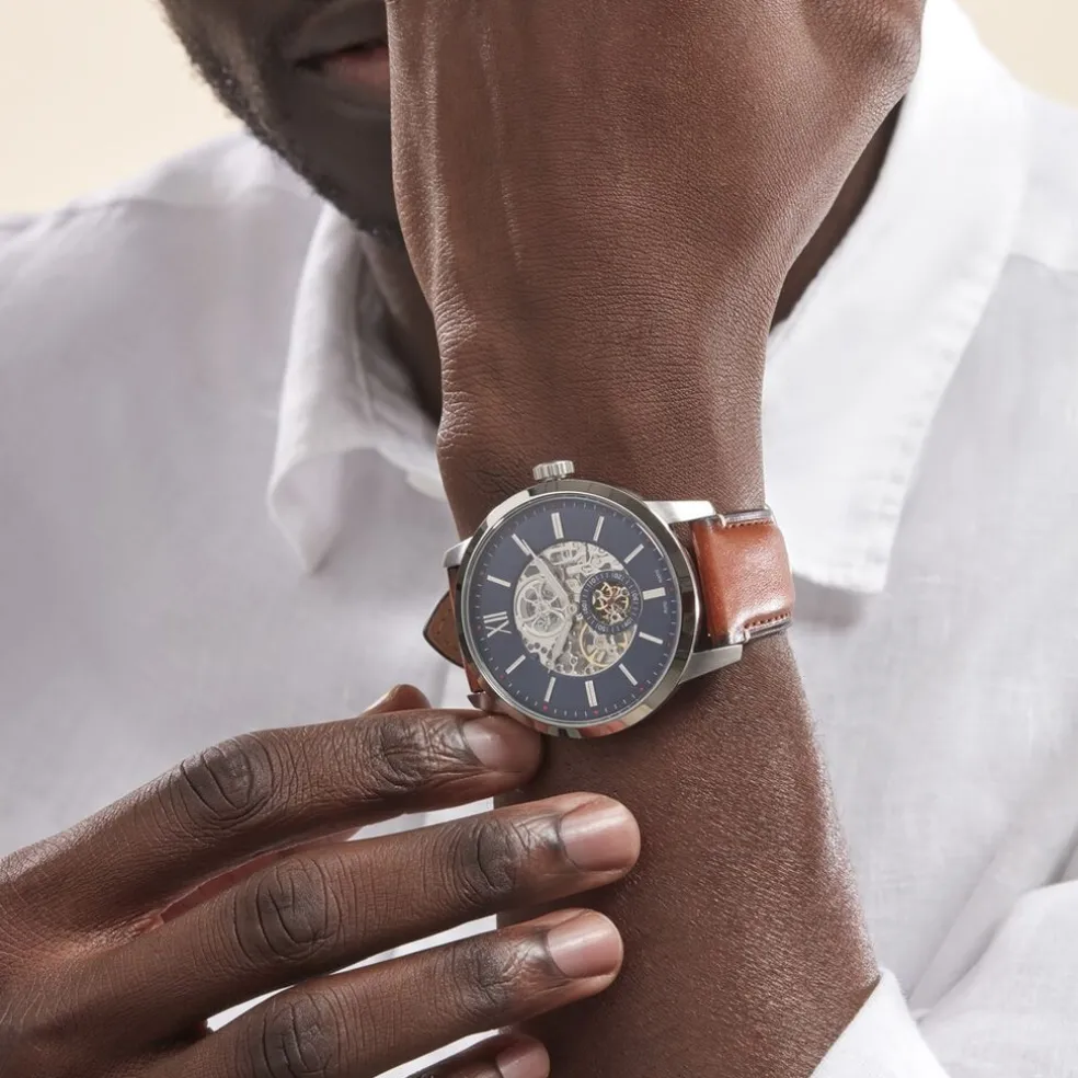 Montre Fossil Townsman Auto Bleu