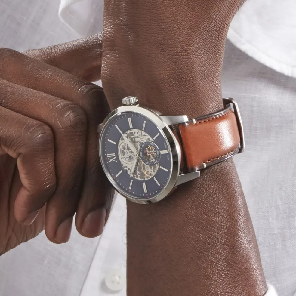 Montre Fossil Townsman Auto Bleu